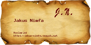 Jakus Nimfa névjegykártya